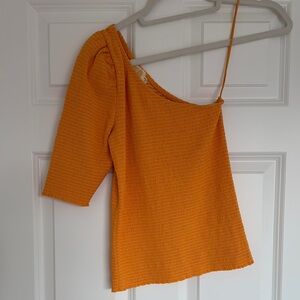 Orange One-Shoulder Top